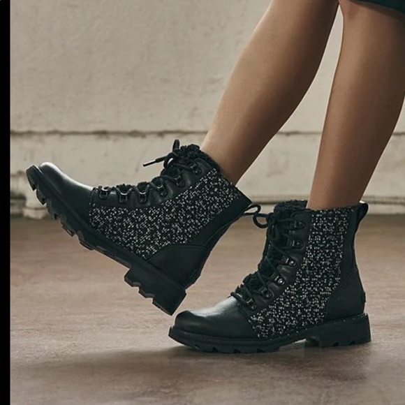 SOREL LENNOX LACE COZY WP BLACK BOOT Size: 8 - Picture 10 of 14